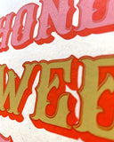 TEXTPERIMENTS - Honey Buns • 12" x 12" Mini Screen-Print