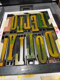 "Hello Dolly!" [Pink + Yellow + White] 9" x 12" Letterpress Print