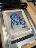 "Hello Dolly!" [Orange + Blue] 9" x 12" Letterpress Print