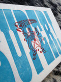 "SUPER!" 6" x 4" Letterpress Print