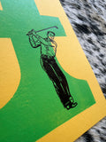 "FORE!" 7" x 13" Letterpress Print