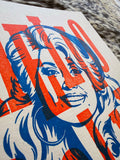"Hello Dolly!" [Orange + Blue] 9" x 12" Letterpress Print