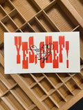 "Yes, Chef!" 9" x 5" Letterpress Print