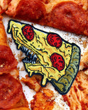 Pizza Shark Embroidered Patch