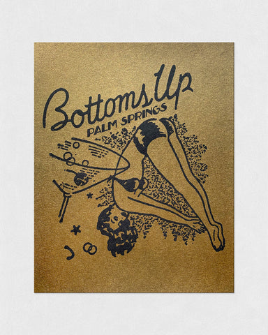 TEXTPERIMENTS - Bottoms Up • 8" x 10" Mini Screen-Print